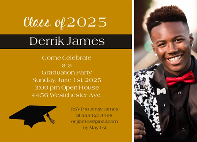 Simple Statement Grad Invite