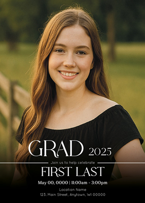 Full Photo Grad Invite