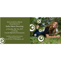 Green Swirls Grad Invite