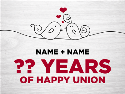 Anniversary Celebration Sign - Economy